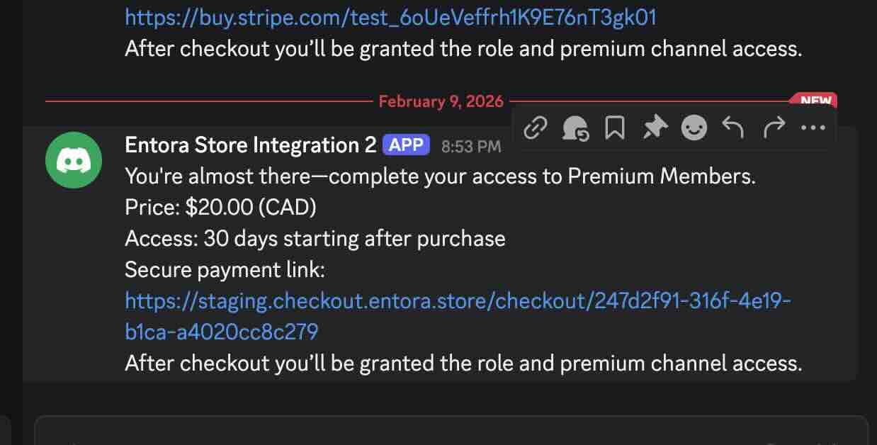 Discord checkout DM