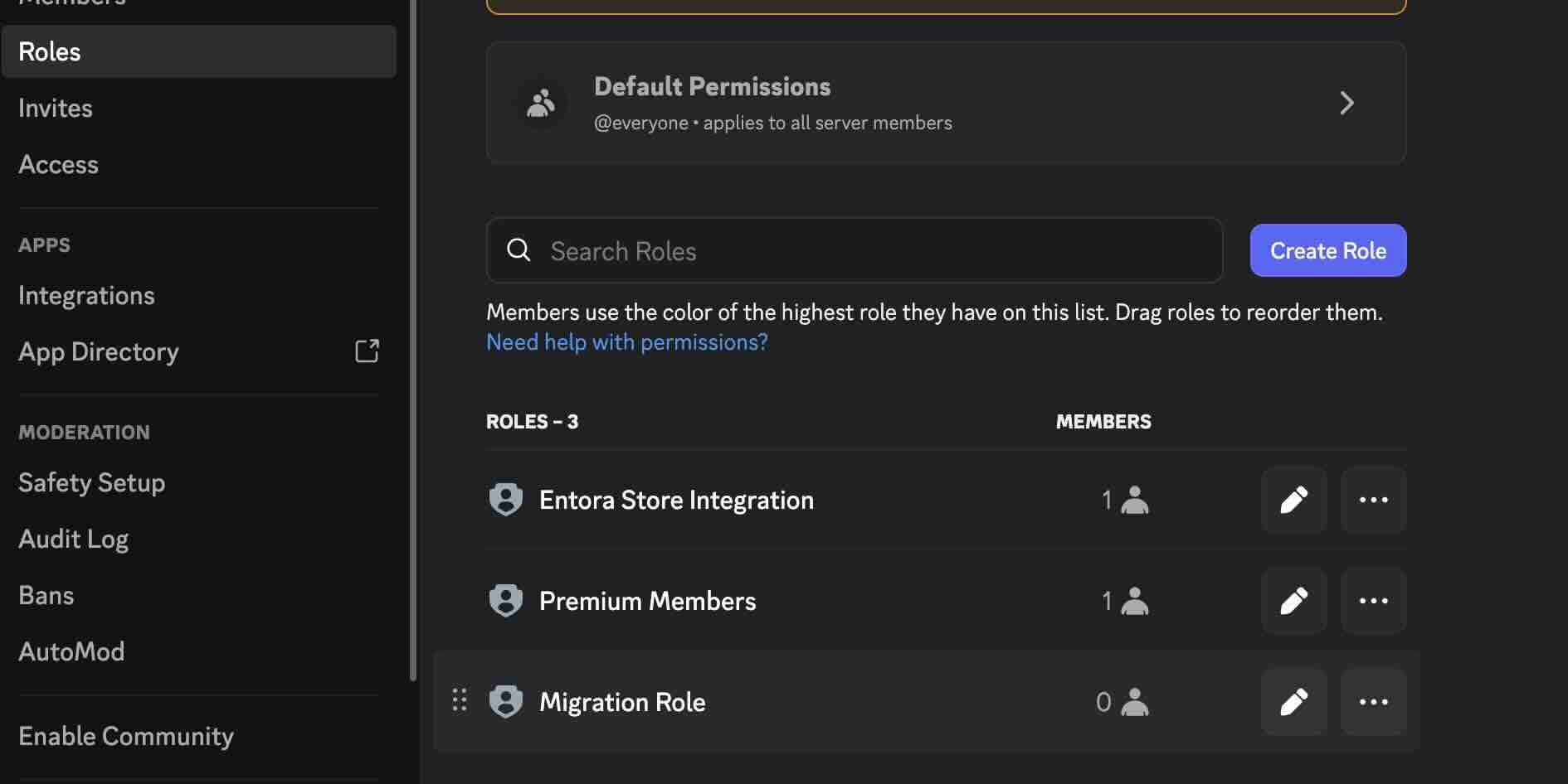 Discord roles after move