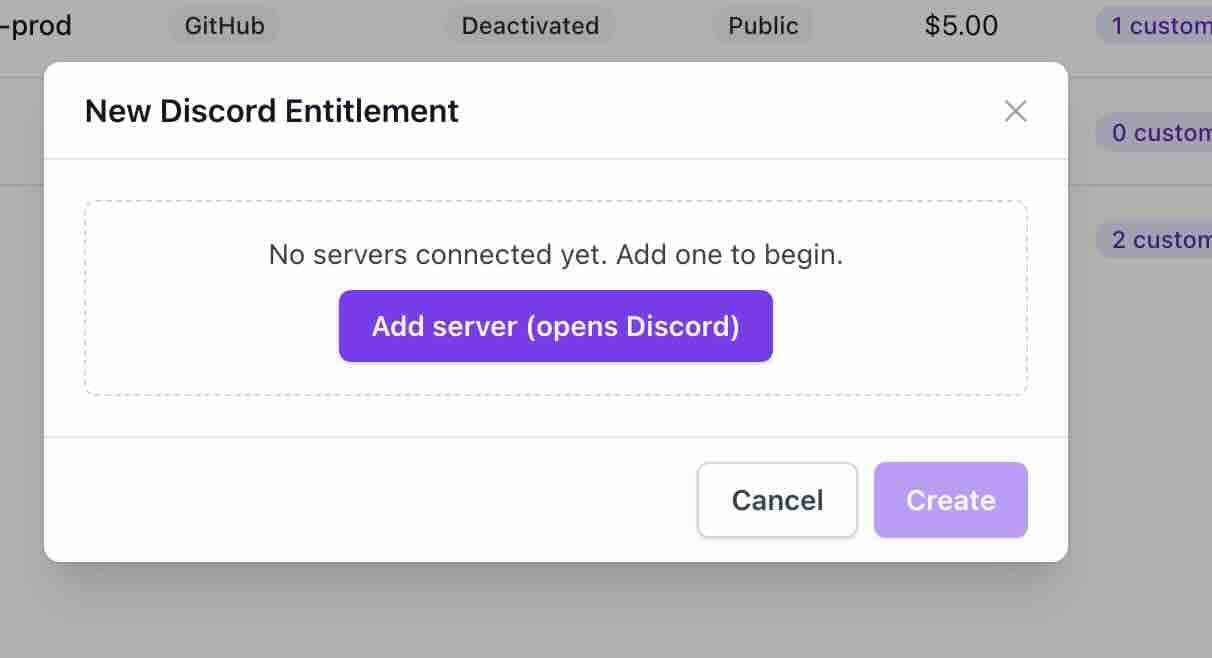 Add your first Discord server